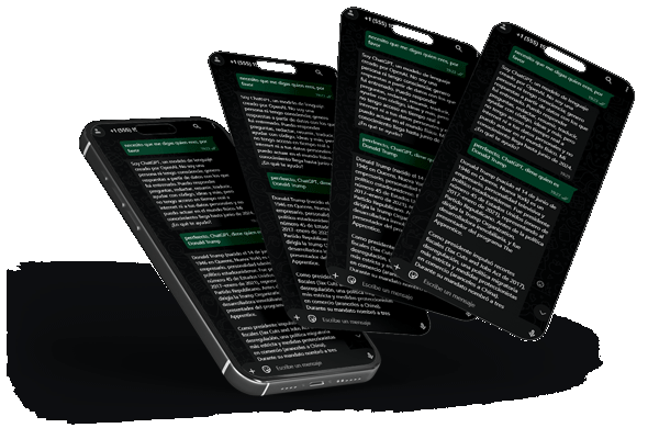 Phone showcasing chat
